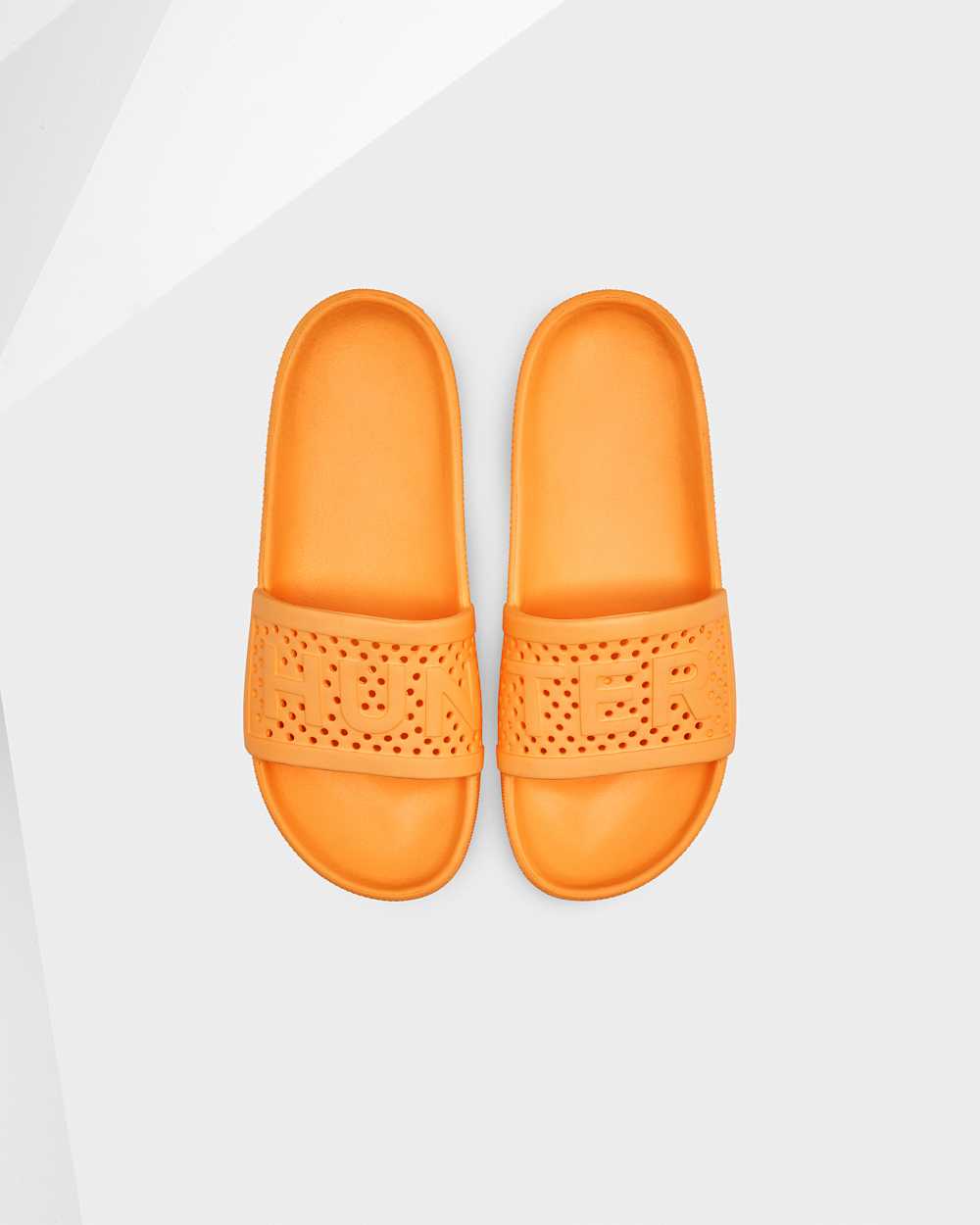 Womens Hunter Original Lightweight Moulded Slides Orange | LUGVID-142